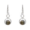 Gehna Jaipur Labradorite Color Stone Studded Earrings In German Silver  For Girls & Women GE01-1006