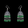 Gehna Jaipur Black Spinal & Emerald Color Zircon Beads Jhumki Earring For Girls & Women GE03-1006 - Image 2