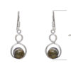 Gehna Jaipur Labradorite Color Stone Studded Earrings In German Silver  For Girls & Women GE01-1006 - Image 3