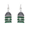 Gehna Jaipur Emerald Green Color Zircon Beads Jhumki Earring For Girls & Women GE03-1007