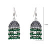 Gehna Jaipur Emerald Green Color Zircon Beads Jhumki Earring For Girls & Women GE03-1007 - Image 3