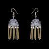 Gehna Jaipur Pearl & Yellow Glass Beads Jhumki Earring In Silver For Girls & Women GE03-1009 - Image 5