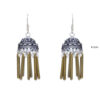 Gehna Jaipur Pearl & Yellow Glass Beads Jhumki Earring In Silver For Girls & Women GE03-1009 - Image 3