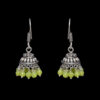 Gehna Jaipur Peridot Color Zircon Beads Jhumki Earring In Silver For Girls & Women GE03-1010 - Image 4