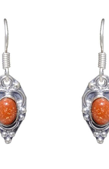 Gehna Jaipur Sun Sitara Color Stone Studded Earrings In German Silver  For Girls & Women GE01-1013