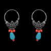 Gehna Jaipur Chalcedony & Red Color Zircon Beads Earring In Silver For Girls & Women GE03-1015 - Image 4