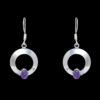 Gehna Jaipur Amethyst Color Stone Earrings In German Silver  For Girls & Women GE01-1016 - Image 5