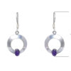 Gehna Jaipur Amethyst Color Stone Earrings In German Silver  For Girls & Women GE01-1016 - Image 3