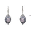 Gehna Jaipur Rose Quartz Color Stone Studded Earrings In German Silver  For Girls & Women GE01-1017