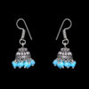 Gehna Jaipur Turquoise Color Zircon Beads Jhumki Earring In Silver For Girls & Women GE03-1018 - Image 5