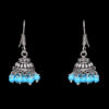 Gehna Jaipur Turquoise Color Zircon Beads Jhumki Earring In Silver For Girls & Women GE03-1018 - Image 4