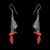 Gehna Jaipur Red Color Zircon Beads Jhumki Earring In Silver For Girls & Women GE03-1020 - Image 5
