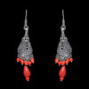 Gehna Jaipur Red Color Zircon Beads Jhumki Earring In Silver For Girls & Women GE03-1020 - Image 4