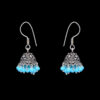 Gehna Jaipur Turquoise Color Zircon Beads Jhumki Earring In Silver For Girls & Women GE03-1021 - Image 5