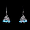 Gehna Jaipur Turquoise Color Zircon Beads Jhumki Earring In Silver For Girls & Women GE03-1021 - Image 4