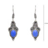 Gehna Jaipur Dumortierite Color Stone Studded Earrings In German Silver  For Girls & Women GE01-1021 - Image 3