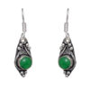 Gehna Jaipur Green Onyx Color Stone Earrings In German Silver  For Girls & Women GE01-1022