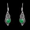 Gehna Jaipur Green Onyx Color Stone Earrings In German Silver  For Girls & Women GE01-1022 - Image 5