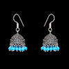 Gehna Jaipur Turquoise Color Zircon Beads Jhumki Earring In Silver For Girls & Women GE03-1022 - Image 5