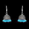 Gehna Jaipur Turquoise Color Zircon Beads Jhumki Earring In Silver For Girls & Women GE03-1022 - Image 4