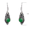 Gehna Jaipur Green Onyx Color Stone Earrings In German Silver  For Girls & Women GE01-1022 - Image 3