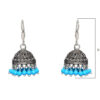 Gehna Jaipur Turquoise Color Zircon Beads Jhumki Earring In Silver For Girls & Women GE03-1022 - Image 3