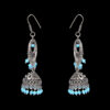Gehna Jaipur Turquoise Color Zircon Beads Jhumki Earring In Silver For Girls & Women GE03-1024 - Image 5
