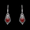 Gehna Jaipur Red Garnet Color Stone Earrings In German Silver  For Girls & Women GE01-1025 - Image 4