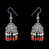 Gehna Jaipur Pearl & Red Jasper Color Zircon Beads Jhumki Earring For Girls & Women GE03-1028 - Image 5
