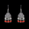 Gehna Jaipur Pearl & Red Jasper Color Zircon Beads Jhumki Earring For Girls & Women GE03-1028 - Image 4