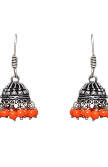 Gehna Jaipur Red Jasper Color Zircon Beads Jhumki  Earring For Girls & Women GE03-1029