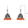 Gehna Jaipur Red Jasper Color Zircon Beads Jhumki  Earring For Girls & Women GE03-1029 - Image 3