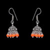 Gehna Jaipur Orange Color Zircon Beads Jhumki  Earring In Silver For Girls & Women GE03-1030 - Image 5