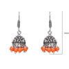Gehna Jaipur Orange Color Zircon Beads Jhumki  Earring In Silver For Girls & Women GE03-1030 - Image 3