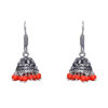 Gehna Jaipur Red Jasper Color Zircon Beads Jhumki  Earring For Girls & Women GE03-1031