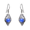 Gehna Jaipur Dumortierite Color Stone Earrings In German Silver  For Girls & Women GE01-1032