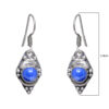 Gehna Jaipur Dumortierite Color Stone Earrings In German Silver  For Girls & Women GE01-1032 - Image 3