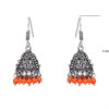 Gehna Jaipur Orange Color Zircon Beads Jhumki  Earring In Silver For Girls & Women GE03-1033 - Image 3