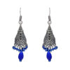 Gehna Jaipur Lapis Color Zircon Beads Jhumki  Earring In Silver For Girls & Women GE03-1034