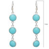 Gehna Jaipur Chalcedony Color Stone Earrings In German Silver  For Girls & Women GE01-1034 - Image 3