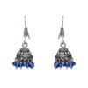 Gehna Jaipur Blue Color Zircon Beads Jhumki  Earring In Silver For Girls & Women GE03-1036