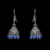 Gehna Jaipur Blue Color Zircon Beads Jhumki  Earring In Silver For Girls & Women GE03-1036 - Image 4