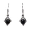 Gehna Jaipur Black Spinel Color Stone Studded Earrings In German Silver  For Girls & Women GE01-1037