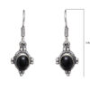 Gehna Jaipur Black Spinel Color Stone Studded Earrings In German Silver  For Girls & Women GE01-1037 - Image 3