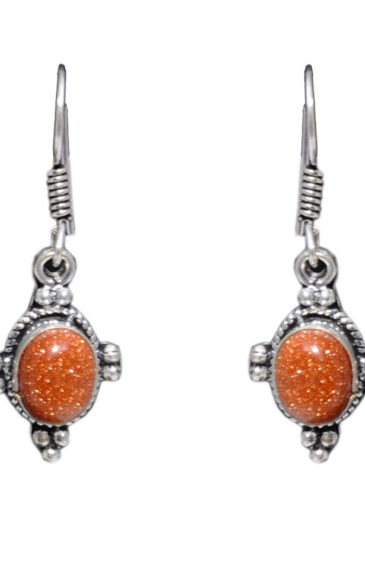 Gehna Jaipur Sun Sitara Color Stone Studded Earrings In German Silver  For Girls & Women GE01-1038