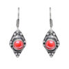 Gehna Jaipur Red Quartz Stone Earrings In German Silver  For Girls & Women GE01-1039