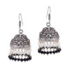 Gehna Jaipur Pearl & Black Onyx Color Zircon Beads Jhumki Earring  For Girls & Women GE03-1039