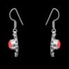 Gehna Jaipur Red Quartz Stone Earrings In German Silver  For Girls & Women GE01-1039 - Image 4