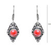Gehna Jaipur Red Quartz Stone Earrings In German Silver  For Girls & Women GE01-1039 - Image 3