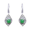 Gehna Jaipur Natural Green Onyx Stone Earrings In German Silver  For Girls & Women GE01-1040